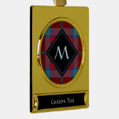 Clan MacTavish Tartan Gold Plated Banner Ornament (Right)