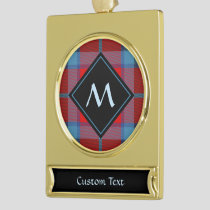 Clan MacTavish Tartan Gold Plated Banner Ornament