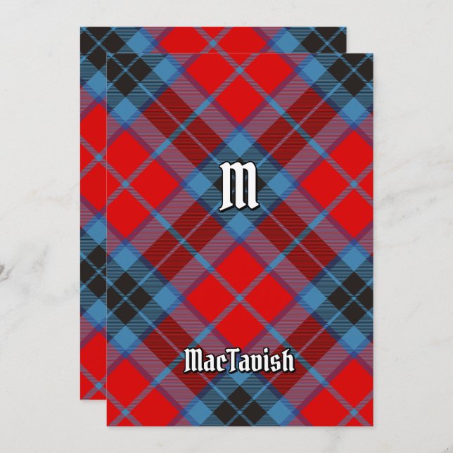 Clan MacTavish Tartan Invitation (Front/Back)