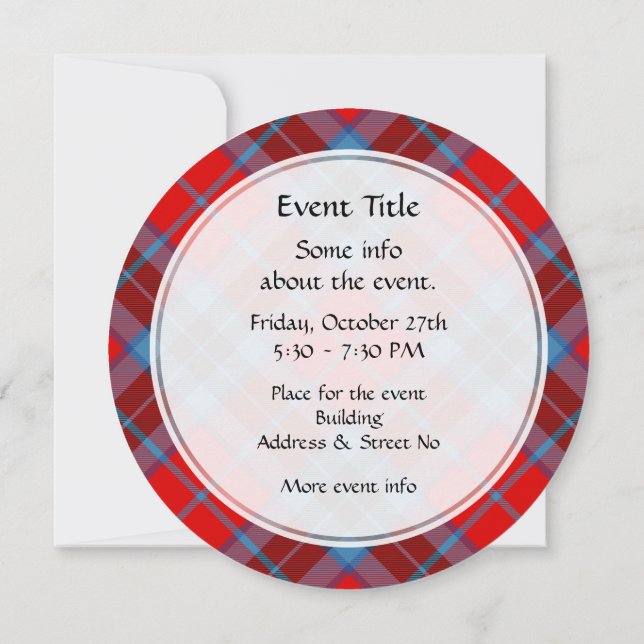 Clan MacTavish Tartan Invitation (Back)