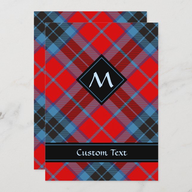 Clan MacTavish Tartan Invitation (Front/Back)