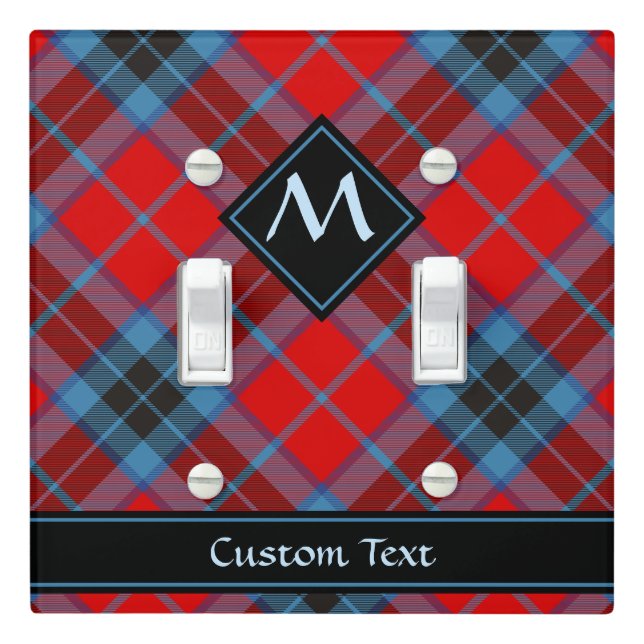 Clan MacTavish Tartan Light Switch Cover (In Situ)
