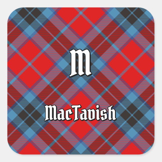 Clan MacTavish Tartan Square Sticker (Front)