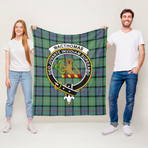 Clan MacThomas Ancient Tartan Plaid Fleece Blanket