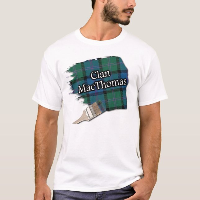Clan MacThomas Scottish Tartan Paint Shirt (Front)