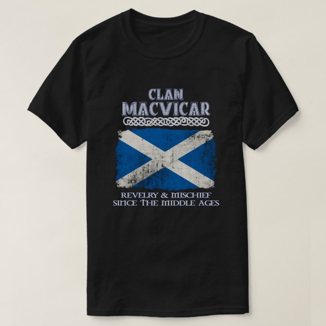 Clan MacVicar crest Scottish clans Scottish surnam T-Shirt (Design Front)