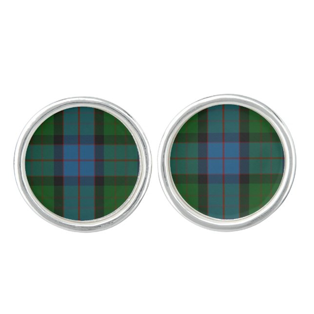 Clan MacWilliam Plaid Cuff Links (Front)