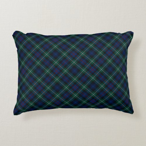 Clan Makenzie Blue and Green Scottish Tartan Decorative Pillow