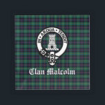 Clan Malcolm Crest Badge and Tartan Acrylic Tray<br><div class="desc">Handsome design features Scottish Clan Malcolm (MacCallum)  crest badge and text on clan tartan background.</div>