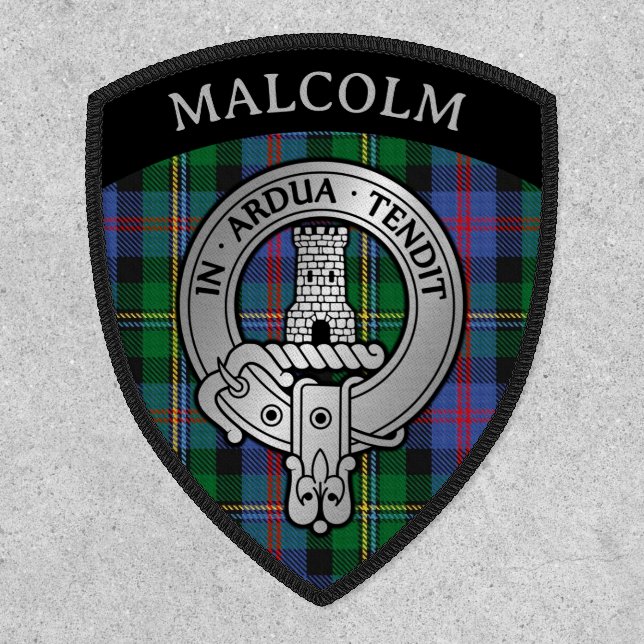 Clan Malcolm [EDIT] Crest & Tartan Patch (Front)