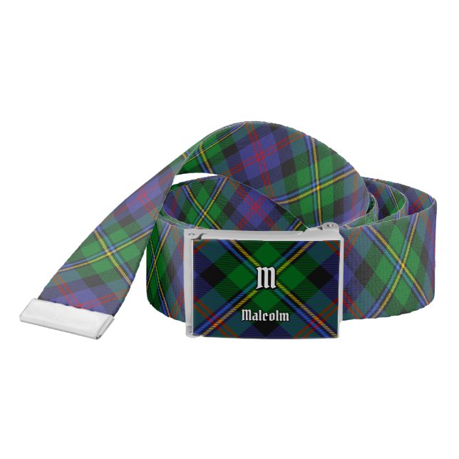 Clan Malcolm Tartan Belt (Snake)