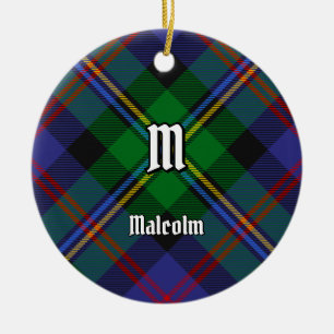 Clan Malcolm Tartan Ceramic Ornament