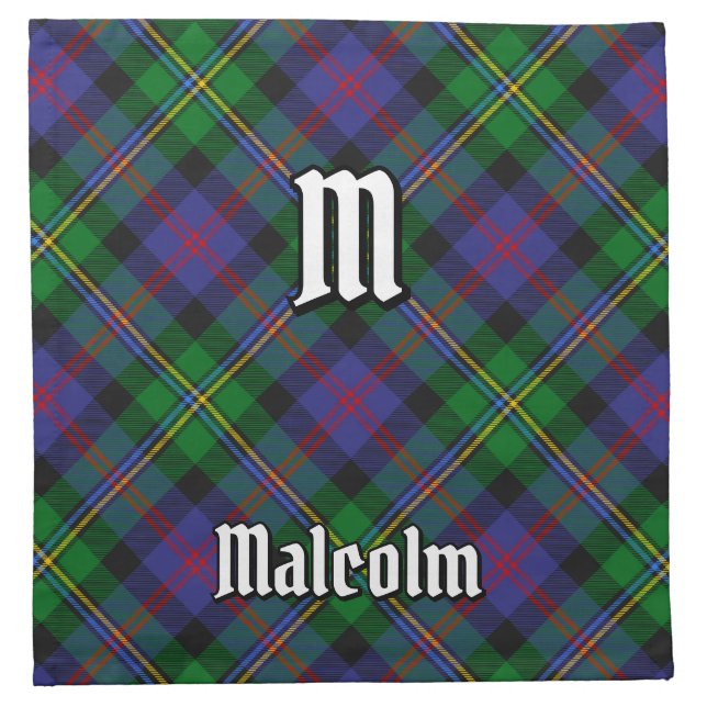Clan Malcolm Tartan Cloth Napkin (Front)