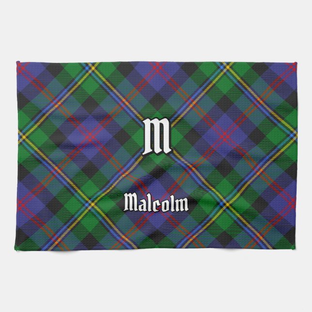 Clan Malcolm Tartan Kitchen Towel (Horizontal)