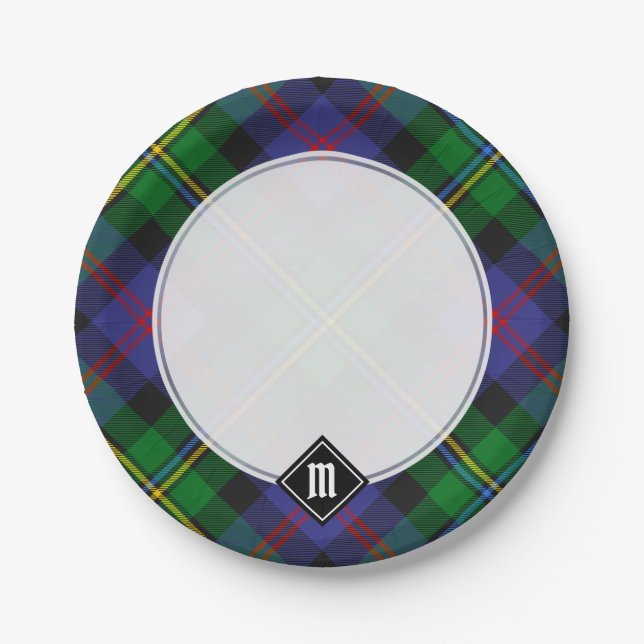 Clan Malcolm Tartan Paper Plates (Front)