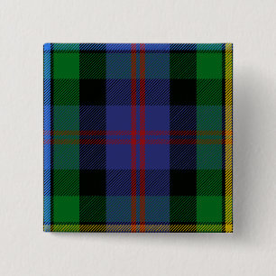 Clan Malcolm Tartan Pinback Button