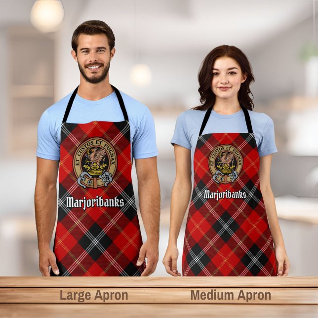 Clan Marjoribanks Crest over Tartan Apron (Creator Uploaded)