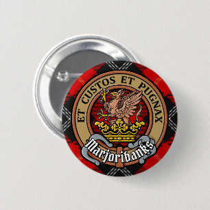 Clan Marjoribanks Crest over Tartan Button