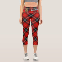 Clan Marjoribanks Crest over Tartan Capri Leggings