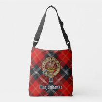 Clan Marjoribanks Crest over Tartan Crossbody Bag