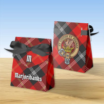 Clan Marjoribanks Crest over Tartan Favor Boxes