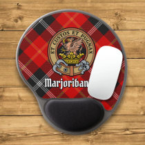 Clan Marjoribanks Crest over Tartan Gel Mouse Pad