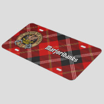 Clan Marjoribanks Crest over Tartan License Plate