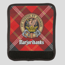 Clan Marjoribanks Crest over Tartan Luggage Handle Wrap