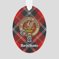 Clan Marjoribanks Crest over Tartan Ornament