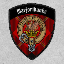 Clan Marjoribanks Crest over Tartan Patch