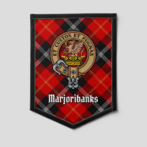 Clan Marjoribanks Crest over Tartan Pennant