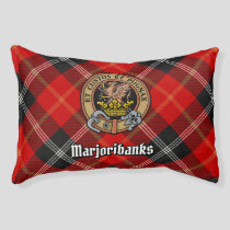 Clan Marjoribanks Crest over Tartan Pet Bed