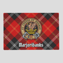 Clan Marjoribanks Crest over Tartan Placemat