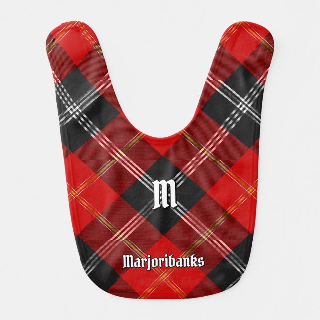 Clan Marjoribanks Tartan Baby Bib (Front)