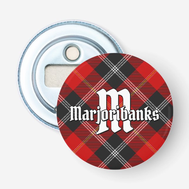 Clan Marjoribanks Tartan Bottle Opener (Front)