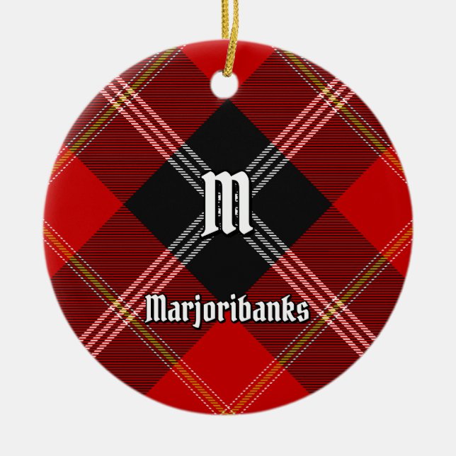 Clan Marjoribanks Tartan Ceramic Ornament (Front)