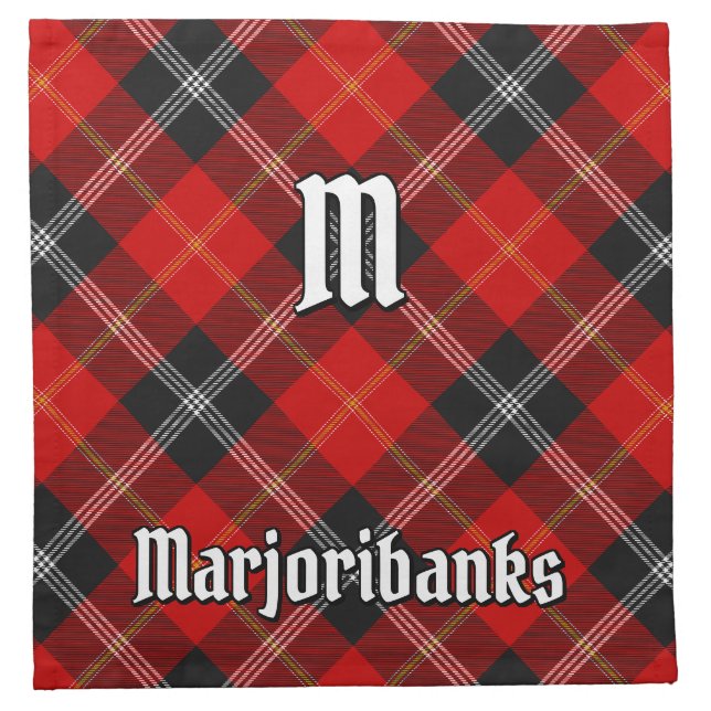 Clan Marjoribanks Tartan Cloth Napkin (Front)