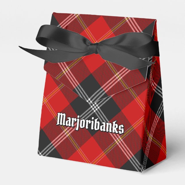 Clan Marjoribanks Tartan Favor Boxes (Front Side)