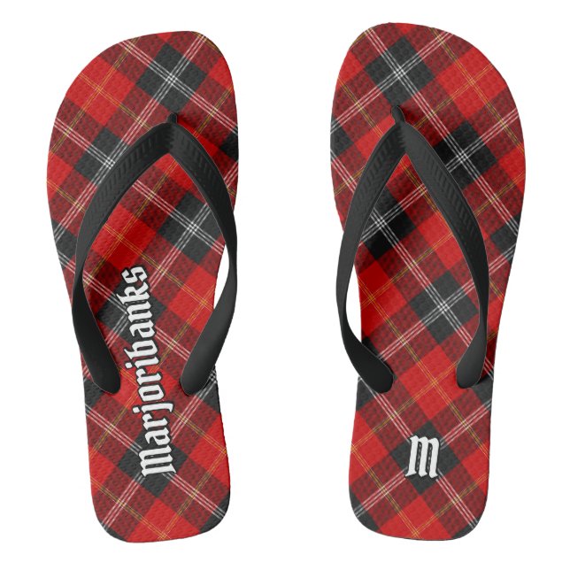 Clan Marjoribanks Tartan Flip Flops (Footbed)