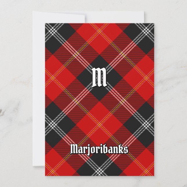 Clan Marjoribanks Tartan Invitation (Front)