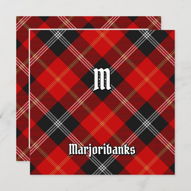 Clan Marjoribanks Tartan Invitation (Front/Back)