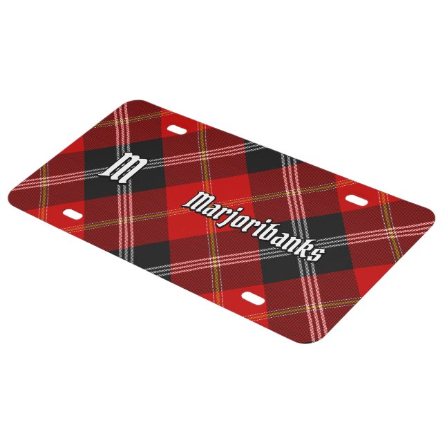 Clan Marjoribanks Tartan License Plate (Side)