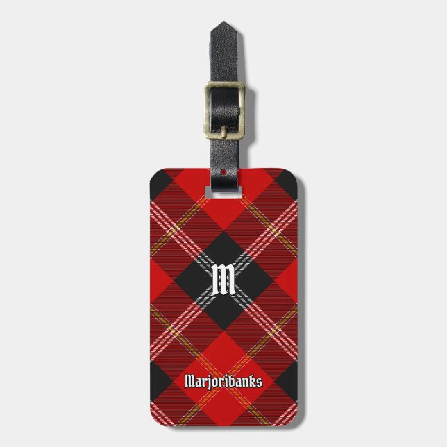 Clan Marjoribanks Tartan Luggage Tag (Front Vertical)