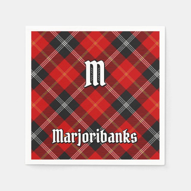 Clan Marjoribanks Tartan Napkins (Front)