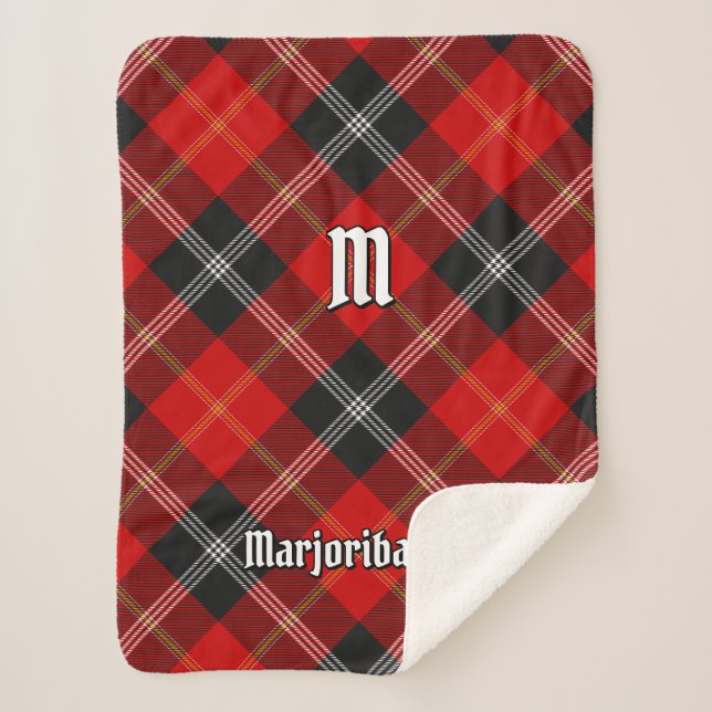 Clan Marjoribanks Tartan Sherpa Blanket (Front)
