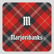 Clan Marjoribanks Tartan Square Sticker