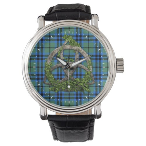 Clan Marshall Tartan Celtic Trinity Watch