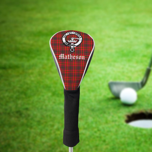 Clan Matheson Crest Badge and Tartan  Golf Head Cover (Creator Uploaded)