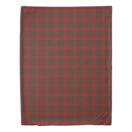 Clan Matheson Scottish Accents Red Green Tartan Duvet Cover