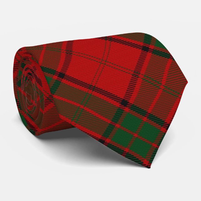 Clan Maxwell Letter M Monogram Tartan Neck Tie (Rolled)